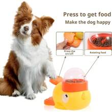 1pc Rubber Duck Automatic Pet Feeder, Smart Interactive Dog Treat Dispenser, Dog Food Dispenser