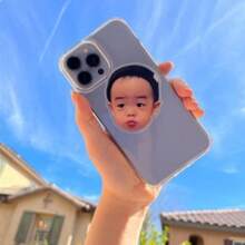 カスタムフェイス電話グリップホルダー、ペット犬猫電話スタンド、ベビーフェイス、カスタム電話グリップ、電話ホルダー、iPhone - マルチカラー - チェックする 7