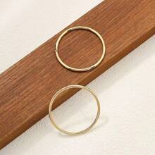1 Pair Geometric Hoop Earrings, Women Accessories