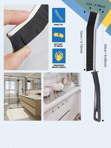 6件装硬毛缝隙清洁刷 - 细缝隙清洁刷、小型清洁刷、瓷砖缝隙刷、厨房刷、浴室刷、家用刷、窗户清洁工具 - 彩色 - 查看 3