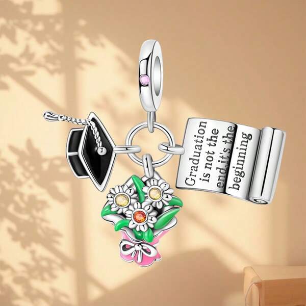 Elegante conjunto de joyería DIY para graduación que incluye colgante, pulsera y collar, accesorios para mujeres, regalo de graduación, fiesta de exalumnos, uso diario