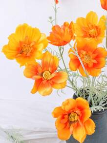 1PC/6PCS/12PCS 29.92Inch Artificial Flower Fake Daisy Flower UV Resistant Artificial Plant Used For Outdoor Room Office Wedding Decoration,Fall Decor,Autumn