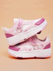 Patines de ruedas de moda y ligeros para principiantes - Diseño duradero y antideslizante perfecto para actividades al aire libre, ideal tanto para niños como para niñas