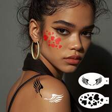 44pcs Face And Eye Painting Template Set - Reusable DIY Face And Body Art Stencils, Airbrush Makeup Painting Tools, Suitable For Holidays And Parties,Back To School,School Supplies