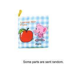 1pc / 4Pcs Baby Cloth Book, Crinkle Fabric Soft Books Set With Rustling Sound, Fruits Vegetable Cognition Toy For Toddlers (Some Parts Are Sent Random Colors)