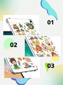 Painted Graffiti 1pc Cute Cartoon Comic Style Anti-Drop Tablet Case Compatible With Galaxy Tab A7 LITE, IPad Pro 11-Inch 2021, IPad 10th Gen - Multicolor - View 3