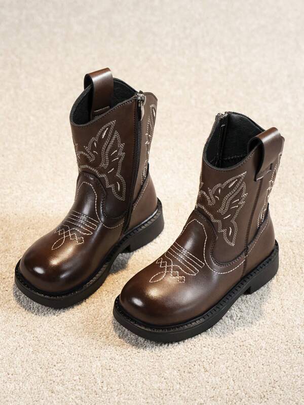 High-Quality Children's Cowboy Boots - Comfortable And Fitting For Young Children - Durable And Fashionable Western Clothing For Boys And Girls, Suitable For Young Riders