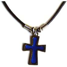 FORGIVEN JEWELRY Mood Cross Necklace Heat Activated Color Change Pendant - As Pic - View 3
