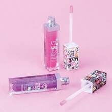 3C4G It's Lit! Light Up Lip Gloss Duo Brillo De Labios Con Purpurina Para Niños Con Tapa Superior Y Varita Paquete De 2 Brillos De Labios Para Niños Brillo De Labios Con Sabor A Fresa Para Niñas - Rosa,lavanda - View 5