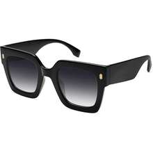 anteojos de sol cuadradas de gran tamaño para mujer, estilo retro y de lujo, protección UV400 - Marco negro - Ver 9