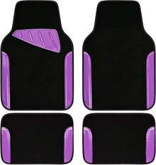 Waterproof Universal Fit Car Floor Mats, Car Mats Fit SUV,,Sedans, Trucks,Set Of 4pcs Car Carpet With Driver Heel Pad (All Gray) - Pink - View 16