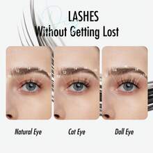 84 Pzas Pestañas de grupo BEYELIAN 10-16mm Pestañas individuales de grupo Extensiones de pestañas postizas Aspecto natural Suave Banda superdelgada reutilizable Negra Extensión de pestañas DIY (Estilo C87 Mixto) - Ver 5