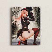 1 Pc Canvas Painting,Anime Girl, Pink Hair, Beret, Gun, Urban Background, Poster, Kneeling Pose,Wood Framed Painting (1) Thickness 2.5 Cm/ 1 Inch-Home Decoration For All Occasions,Ideal New Year, Valentine's Day,Thanksgiving,Easter,Christmas Gift,Room Decoration Aesthetic,Wall Decoration Art,Perfect Gift,Autumn And Winter Wall Decoration,Living Room Decoration, Bedroom Decoration, Kitchen Decoration, Entry Decoration, Bathroom Decoration, Direct Wall Painting, High Quality Wall Painting Poster,Modern Home Decoration Stretched And Framed Ready To Hang - Black - View 9