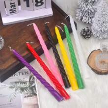 4pcs 8 Inch 10 Inch Classic Color Thread Twist Long Rod Candle Wholesale Household Creative Smokeless Twist Twist Styling Rod Wax