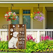 Dog Lovers Garden Flag 30.48 X 45.72 Cm Double Sided Flag Exterior Vertical Holiday Garden Decoration