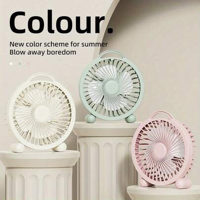 Ventilador multifuncional, de doble uso para escritorio y montaje en pared, ventilador portátil. Alimentado por USB, enchufar y usar. Material de PP duradero, ligero y compacto para un fácil transporte, operación silenciosa de 4 aspas. Adecuado para oficina, habitación y dormitorio, compañero de enfriamiento esencial para el verano