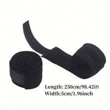 1 对专业训练拳击手缠手带，运动健身阻力带吸汗弹性拳击绷带，黑色、红色、蓝色和黄色