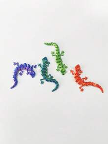5/10pcs 3D Printable Removable Mini Gecko Desktop Decorations, Random Gradient Colour Small ...
