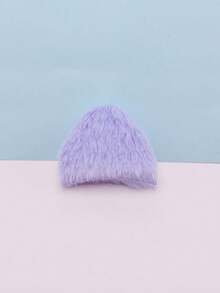 28入組雙面迷人的長毛絨貓耳DIY髮夾頭飾髮帶配件