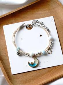 Dos pulseras hermosas con forma de estrella de mar y horario de Jiayu Ceramics, una pareja de pulseras, un regalo para tu ser querido. Las pulseras se pueden extender y contraer libremente en tamaño. Son perfectas para regalar a amigos, parejas, padres o como pequeños regalos para fiestas en verano