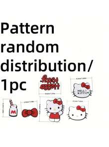 Sanrio Set de 6 piezas/12 piezas Decoraciones para zapatos de hombres y mujeres tipo Hello Kitty - Accesorios 3D lindos y de moda, extraíbles, para zapatos con agujeros tipo KT 3D, accesorios para zapatos con hebilla de personajes de dibujos animados de gato, ideales para vestidos y sandalias de primavera y verano, recomendado como regalo para amigos y novias