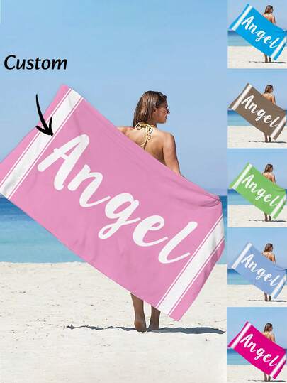 1ชิ้นผ้าขนหนูชายหาดลายทางชื่อที่กำหนดเอง - นุ่มพิเศษ, แห้งเร็ว, ผ้าขนหนูว่ายน้ำส่วนบุคคลสำหรับสระว่ายน้ำ, การเดินทาง, โยคะ, การตั้งแคมป์ & ฟิตเนส - ของขวัญที่สมบูรณ์แบบสำหรับผู้ชาย & ผู้หญิง - สีดำลายทางสีขาว & ตัวอักษรโค้ง, อุปกรณ์เสริมชายหาดที่นุ่มและสบายและอุปกรณ์เสริมสำหรับการเดินทาง. สิ่งจำเป็นสำหรับชายหาดกลับไปโรงเรียน, ผ้าขนหนูชายหาดที่กำหนดเอง, บรรยากาศอบอุ่น