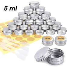 12/24 Pcs Aluminum Tin Metal Round Tins Screw Lid, Aluminum Tin Jar Refillable Containers, Metal Tins With Lids, Aluminium Empty Tins Metal Candle Storage Tin Jars Travel Tin Cans For Crafts, Candles, Cosmetics, Lip Balm, DIY(5ml/20ml/30ml/40ml/50ml/60ml ) - Multicolor - View 15