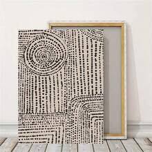 1/2 件米色和黑色抽象墙面艺术装饰海报现代简约波西米亚大地色调帆布印刷时尚画作适用于客厅卧室家庭办公室宿舍装饰墙面背景设计画带框/无框 - 彩色 - 查看 7