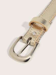 1 pieza Cinturón casual y versátil para niños con estrellas doradas, adecuado para vestidos, pantalones, uso diario, Navidad, Año Nuevo, regalo de cumpleaños