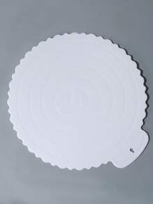 1pc Plastic Cake Turntable Mat, DIY Cake Base Pad, Cake Bottom Tray, Available In 4", 6", 8", 10", Baking Mat For Cake Decorating - White - View 9