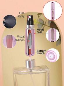 1 peça/2 peças Frasco Atomizador de Perfume Recarregável, Vaporizador de Fragrância de Alumínio Portátil para Viagens, Vaporizador Cosmético Multifuncional Volta às Aulas
