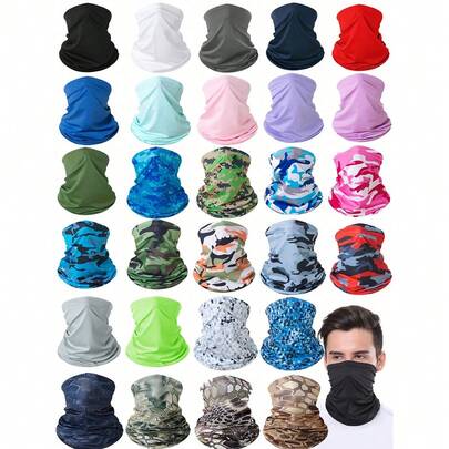 1pc Multi-Purpose Turban Riding Scarf Cycling Bandana Men Women Neck Cover Sunscreen Ice Silk Outdoor Fishing Hiking Headwear Mask