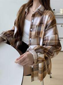 Women Blouses - màu nâu - Xem 7