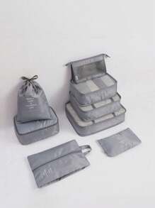 8-1PC Travel Clothes Organizer Set, Large Capacity Multi-Functional Packing Cubes With Zipper Closure, Handheld Travel Bag, Storage Bag, Mesh Bag, Cosmetic Bag, Shoe Bag, Bottle Sleeve, Drawstring Bag, Regular Bag, Luggage Bag, Underwear Organizer, Hospital Bag, Waterproof Toiletry Kit For Shirts, Underwear, Clothes, Cosmetics, Toiletries, Toothbrush And Toothpaste