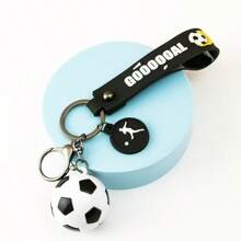 1pc Creative & Fashionable Football Shaped Keychain, Unisex Street Style Accessory, Suitable As Surprise Gift For Colleagues, Friends, Partner, Sports Fan Memorabilia