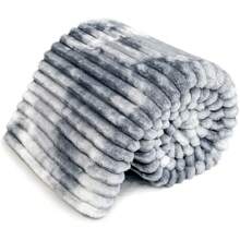 Super Soft Throw Blanket For Couch, Flannel Fleece With 3D Striped Jacquard Design, Lightweight And Cozy For Sofa, Living Room, And All-Season Use