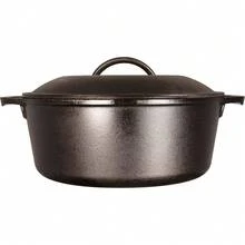 2025 Hottt New Arrivals:Lodge 6.62 Litre  7 Quart Pre-Seasoned Cast Iron Dutch Oven, Inoxidable, Black, 7 Qt5 Qt  Handle HoldersBlack - Bildfarbe - View 2