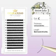 CoMango 12Rows J/B/C 0.07mm Bottom Volume Individual Eyelash Extension Lashes Matte Black Natural Soft Mix5-7mm Lower Lash Bottom Silk Makeup Lash Cilos - Multicolor - View 8