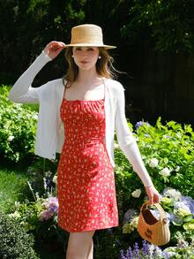 Women's Fashion Slouchy Vacation Style Lightweight Linen Knitted Sweater - White - View 6