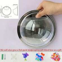 Acvariu de perete transparent de înaltă calitate/Vază montată pe perete/Vază hidroponică montată pe perete/Suport de afișare montat pe perete, Coș suspendat [Mai multe dimensiuni disponibile + Cadou gratuit pentru amenajarea peisagistică a acvariului], Decor pentru evenimente de sărbători, Articole creative multifuncționale, Educaționale pentru copii, Poate fi montat pe perete în dormitor/curte exterioară/birou/hol, Fabricat din materiale noi premium