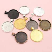 10 piezas base de ajuste para colgante de 25mm de tamaño interior apto para cabujones redondos de 25mm, bandeja de bisel para hacer joyas DIY