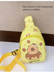 1pc Capybara Chest Bag Cute Cartoon One-Shoulder Crossbody Bag Casual Versatile Storage Chest Bag