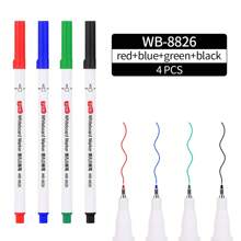 4pcs Erasable Whiteboard Markers, Dry Erase Markers 0.5mm Nib Markers, Colour Markers For Teachers Office School Supplies Back To School
