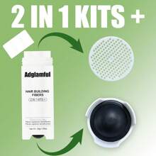 1 pieza Polvo capilar Adglamful All-In-One de 30g, polvo para línea del cabello adecuado para hombres y mujeres con cabello ralo