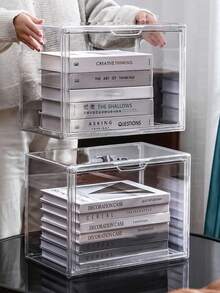 1PC Versatile Clear Acrylic Storage Box - Dustproof Display Case For Models, Tools & Books | Transparent Organizer Container - Clear - View 1