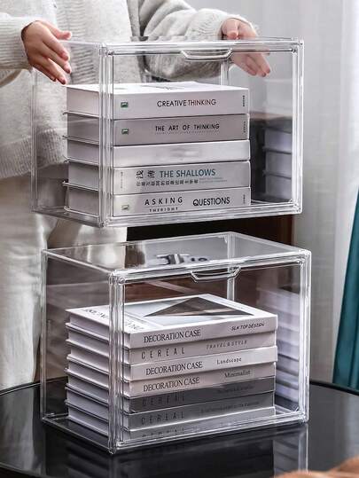 1PC Uniwersalny przezroczysty akrylowy pojemnik do przechowywania - pyłoszczelny pojemnik do prezentacji modeli, narzędzi i książek | Przezroczysty pojemnik do organizacji