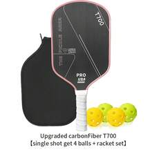 El nuevo set de raqueta de carbono de fibra T700 con potencia de caballo de Balanced incluye 4 pelotas + funda de raqueta, expande el área de juego y es adecuado para hombres y mujeres que buscan alto rendimiento tanto en interiores como en exteriores. - Multicolor - Ver 8