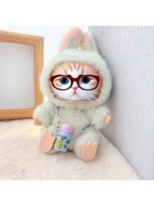 17cm Clothing Hanger Hooded Sweatshirt & Pants Set, Blind Box Plushie Doll Clothes, Detachable Outfit Suitable For 1st And 2nd Generation (Only Clothes, No Shoes), Fits 15cm-17cm (5.9 Inch-6.69 Inch) Dolls, Doll Clothes/Shoes Replacement, Suitable As Birthday, Holiday, Valentine's Day Gifts For All (Only Selling Clothes, Not Dolls), Teenage Gifts