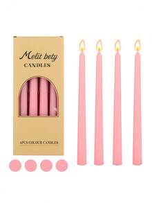 2025新款渐变色蜡烛套装，4支/盒，欧美风格长蜡烛，适合家居装饰、浪漫约会、婚礼派对、慵懒下午茶，无香蜡烛，设计师特别配色方案，礼盒包装，是馈赠亲朋好友的理想礼物，适合任何节日和季节，是生日、毕业等场合的完美礼物。 - 彩色 - 查看 26