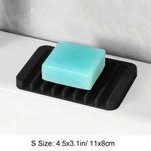 1个硅胶沥水垫，适用于厨房台面，耐热空气干燥餐具垫沥水垫，硅胶炉灶盖垫肥皂碟，5种尺寸可选